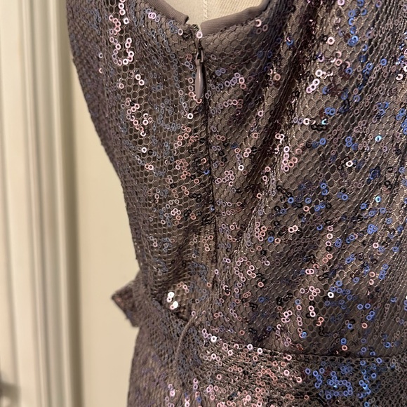 Lilac Metallic Halter Style Formal - Picture 5 of 11